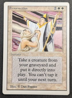 MTG - 1x Resurrection - Unlimited - HP - Vintage White - Magic The Gathering SGC - Image 1