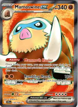 Mamoswine ex 174/159 Journey Together Pokemon Card Special Illustration Rare NM - Image 1