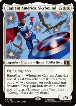 x1 Captain America, Skybound R MTG Commander: Marvel Super Heroes M/NM, English - Image 1