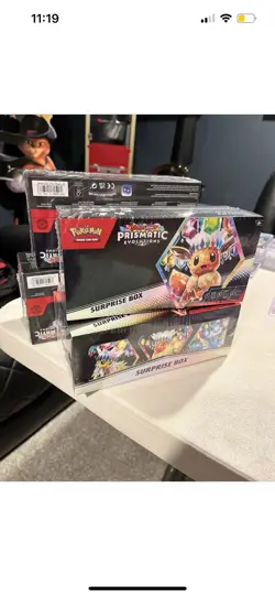Pokemon TCG Prismatic Evolutions Surprise Box Factory Sealed Lot of 4 - Image 1