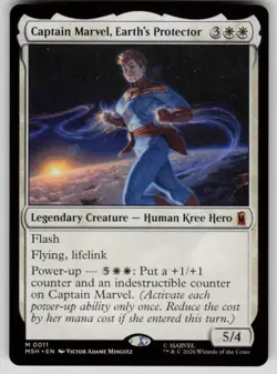 Captain Marvel, Earth's Protector Mythic Marvel Super Heroes 11 MTG NM 2026 - Image 1