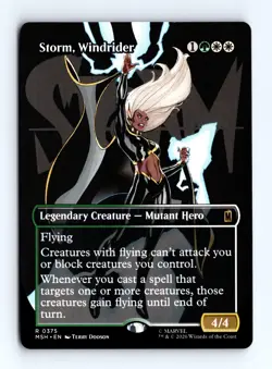 Storm, Windrider (Borderless) 0375 (R) MTG Marvel Super Heroes (MSH) - Image 1