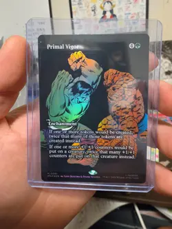 Primal Vigor Borderless Marvel Universe Foil MTG - Image 1