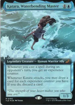 MTG: Avatar Eternal-Legal: Foil Extended Art Katara, Waterbending Master: LP Con - Image 1