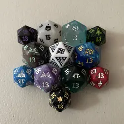 MTG Magic The Gathering D20 Spindown Oversized Dice Lot - Image 1