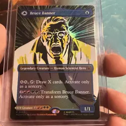 MTG Marvel Super Heroes Bruce Banner Borderless Comic 0390 Foil - Image 4