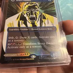 MTG Marvel Super Heroes Bruce Banner Borderless Comic 0390 Foil - Image 5