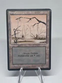 Magic The Gathering TCG Swamp 'Sumpf' German Language Black Boarder MTG Vintage - Image 1