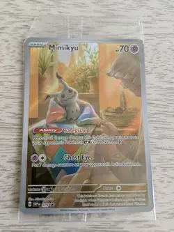 SEALED Pokemon TCG Mimikyu SVP 075 Paldean Fates Holo Black Star Promo NM - Image 1