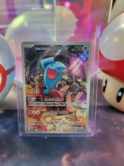 Team Rocket's Wobbuffet 203 Pokemon TCG S&V Black Star Promo Rare Holo NM - Image 1