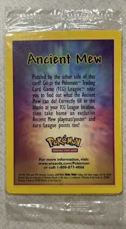 Pokemon TCG Ancient Mew Promo Holo Rare Card 1999/2000 UNOPENED - Image 1