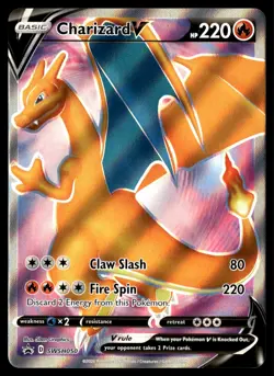 ✅ Charizard V SWSH050 - NEAR MINT + Full Art Promo Pokemon Card ✅ INVEST ✅ 1AM - Image 1