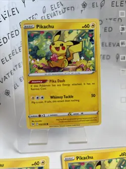 Pokemon TCG Lost Origin Pikachu Card 052/196 Regular Common - Image 1