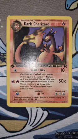 Dark Charizard 21/82 1st Edition Team Rocket Rare Pokemon Card HP Played WOTC - Image 1