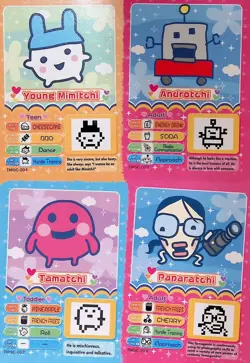 2004-2006 tamagotchi Trading card 4 card lot TCG CCG - Image 1