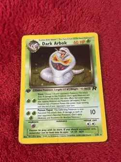 1st Edition! Dark Arbok 2/82 Team Rocket Holo Wotc Pokemon Card Played - Image 1