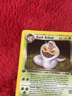 1st Edition! Dark Arbok 2/82 Team Rocket Holo Wotc Pokemon Card Played - Image 3