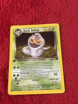 1st Edition! Dark Arbok 2/82 Team Rocket Holo Wotc Pokemon Card Played - Image 5