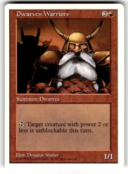 Dwarven Warriors Fifth Edition (5ED) Magic Card MTG (Dwarf Warriors)- - Image 1