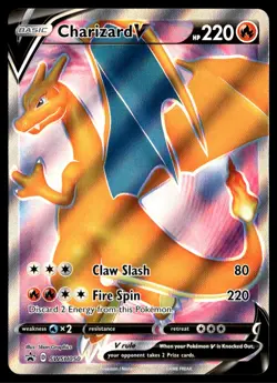 ✅ Charizard V SWSH050 - NEAR MINT + Full Art Promo Pokemon Card ✅ INVEST ✅ 1AK - Image 1