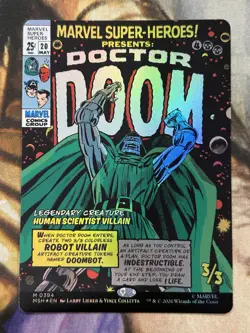 MTG Doctor Doom 0394 (Borderless Foil) Comic Book Art Marvel Super Heroes - NM🔥 - Image 1