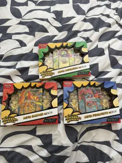 Pokemon TCG: Mega Evolution Ascended Heroes Mega ex Boxes (Set Of 3) | SEALED - Image 1