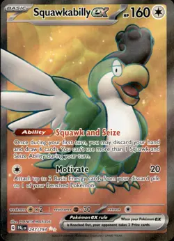 Squawkabilly ex 247/193 Ultra Rare Paldea Evolved Pokemon Holo Near Mint - Image 1