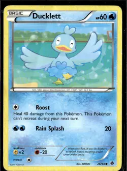 Pokemon Emerging Powers 26/98 Ducklett Common Non Holo - Image 1