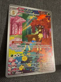Sawsbuck 166/162 | Temporal Forces | SIR Holo | Pokemon TCG | NM - Image 3