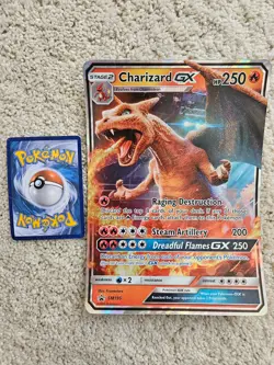 Pokemon Stage 2 Charizard GX Jumbo card in Excellent Condition - Image 1