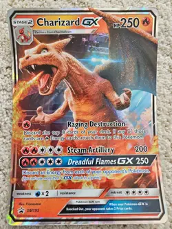 Pokemon Stage 2 Charizard GX Jumbo card in Excellent Condition - Image 4