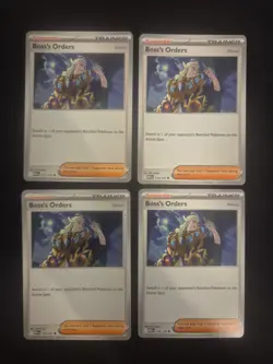 X4 Boss's Orders 114/132 - Mega Evolution - Pokemon TCG Playset NM - Image 1