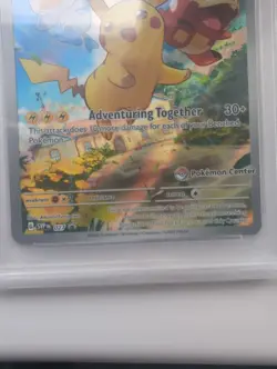 Paldea Evolved ETB Pokemon Center Pikachu SVP 027 Stamped Promo PSA 9 - Image 5
