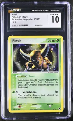 CGC 10 GEM MINT Pinsir 2004 EX Hidden Legends 13/101 Holo Pokemon Card - Image 1