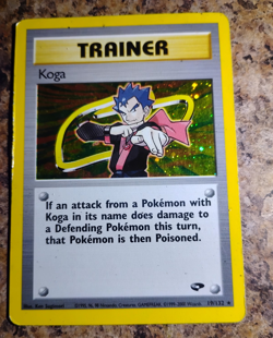 Wizards of the Coast Pokemon TCG Koga 19/132 Gym Challenge 2000 Holo Rare - Image 1