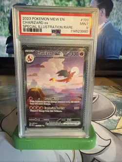 2023 Pokemon 151 MEW EN Charizard ex Special Illustration Rare 199 PSA 9 MINT - Image 1