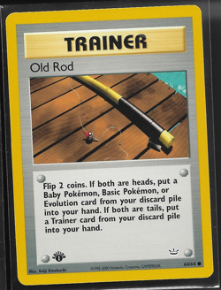 Old Rod 64/64 Common Neo Revelation Pokemon 1st Edition - Image 1