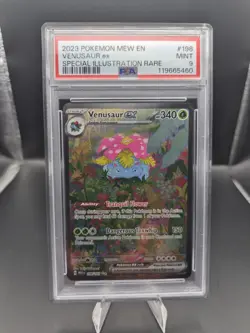 2023 POKEMON MEW EN-151 SPECIAL ILLUSTRATION RARE #198 VENUSAUR EX PSA 9 - Image 1