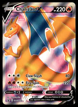 ✅ Charizard V SWSH050 - NEAR MINT + Full Art Promo Pokemon Card ✅ INVEST ✅ 1AJ - Image 1