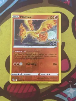 Pokemon Moltres 012/078 - Reverse Holo Rare - SWSH Pokemon Go - Excellent - Image 1