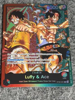 One Piece Card ST30-001 L Luffy & Ace English Luffy & Ace - Image 4