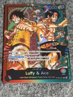 One Piece Card ST30-001 L Luffy & Ace English Luffy & Ace - Image 5