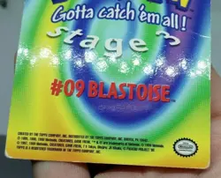 RARE Blastoise #09 E9 OF 12 - Pokemon Topps TV Animation Trading Card FREE SHIPP - Image 5