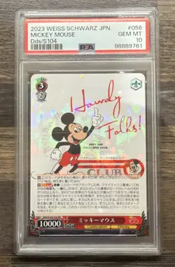 2023 WEISS SCHWARZ JAPANESE DISNEY100 056 MICKEY MOUSE PSA 10 - Image 1