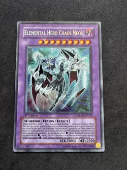 Yu-Gi-Oh! Elemental Hero Chaos Neos 1st Edition Secret Rare Card GLAS-EN036 - Image 1