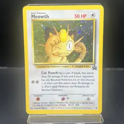 Meowth Black Star GB Promo 10 Holo Card Pokemon Card MP - Image 1