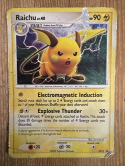 Raichu - DP21 - Pokemon Diamond & Pearl Promo Holo Card DAMAGED - Image 1
