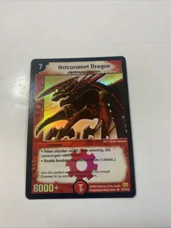 Astrocomet Dragon S7/S10 Super Rare Holo LP Duel Masters Vintage Card English - Image 1