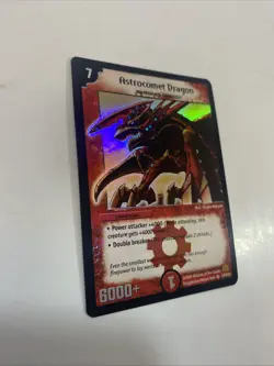 Astrocomet Dragon S7/S10 Super Rare Holo LP Duel Masters Vintage Card English - Image 3