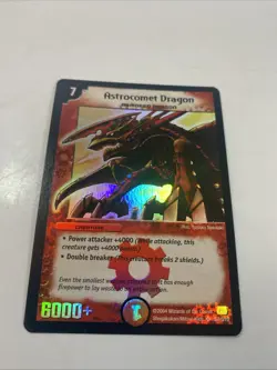 Astrocomet Dragon S7/S10 Super Rare Holo LP Duel Masters Vintage Card English - Image 4